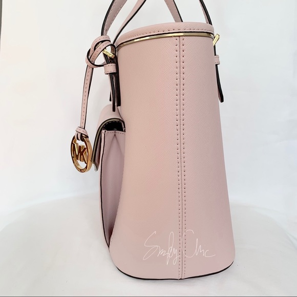 NWT authentic MK Saffiano leather frame tote blush - Picture 4 of 7